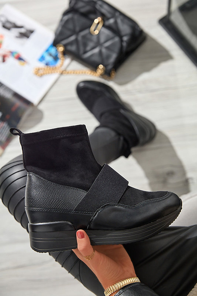 Schwarzer Damen-Slipper mit Prägung Keleda - Footwear