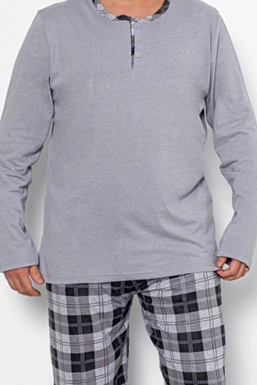 Royalfashion Herren kariert Baumwollpyjamas PLUS SIZE