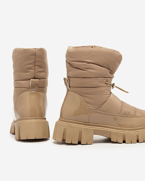 Жіночі снігоступи Royalfashion Slip-on коричневі Sadella