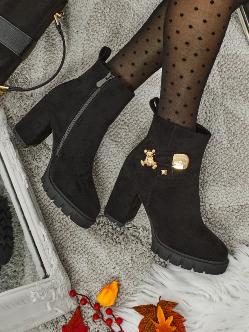 Ботильйони жіночі еко замшеві на підборах Bearr