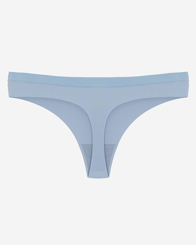 Blauer Damen-Tanga-Slip im Lasercut-Verfahren - Unterwäsche