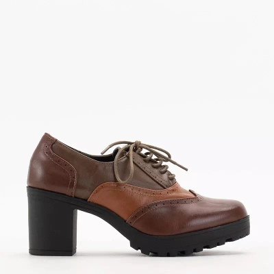 OUTLET Dunkelbraune Damenschuhe am Tiarino-Pfosten - Schuhe