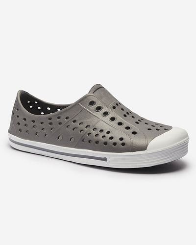 Graue durchbrochene Kinder-Sneakers aus Gummi Jiteri - Footwear