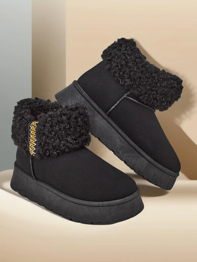 Royalfashion Damen Schneestiefel mit Fell Rovvoy