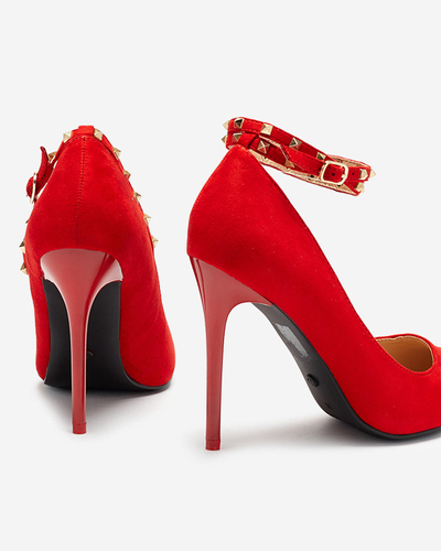 Rote Damen-High-Heels mit Knöchelriemchen Altans - Schuhe