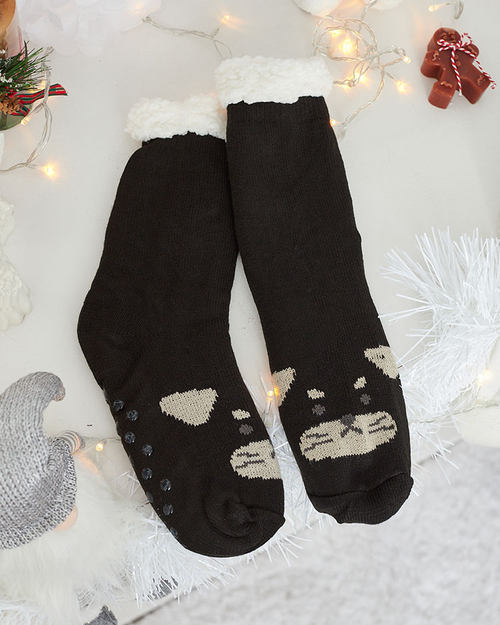 Royalfashion Утеплені бежеві жіночі шкарпетки для собак