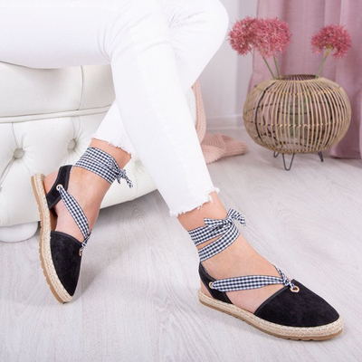 Schwarze Espadrilles mit offenem Absatz Papavero - Footwear