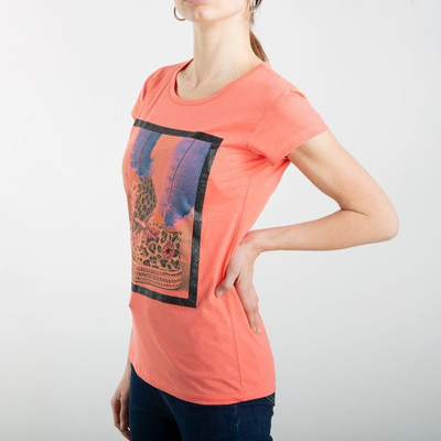 Coral T-Shirt mit kurzen Ärmeln - Blusen 1