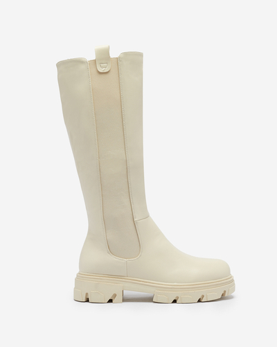 Cremefarbener Damenstiefel Vebissa- Footwear