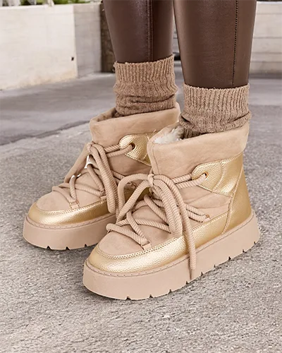 Royalfashion Damen Schnürschneestiefel Iniuc