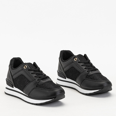 Чорні жіночі кросівки з блискітками Berilan