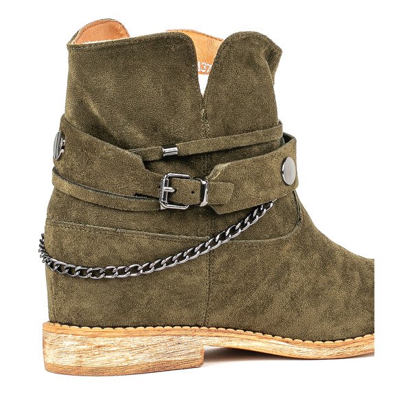 Grüne Cowboystiefel auf einem Innenkeil Salem - Footwear