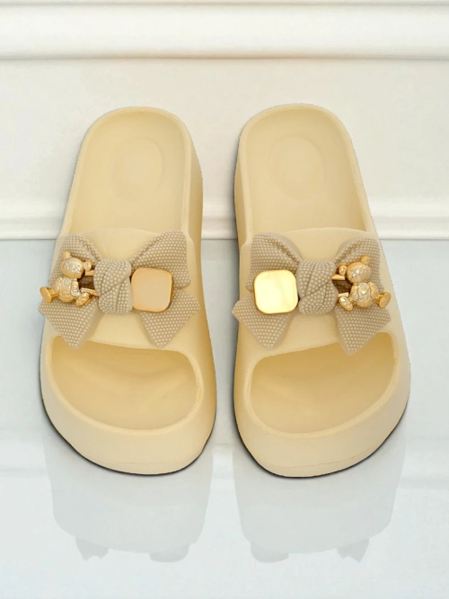 Royalfashion Жіночі гумові в’єтнамки з декоративним бантом Alday