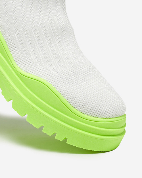 Біло-жовті жіночі чоботи Korlico