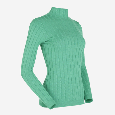 Grüner Rollkragenpullover für Damen - Kleidung