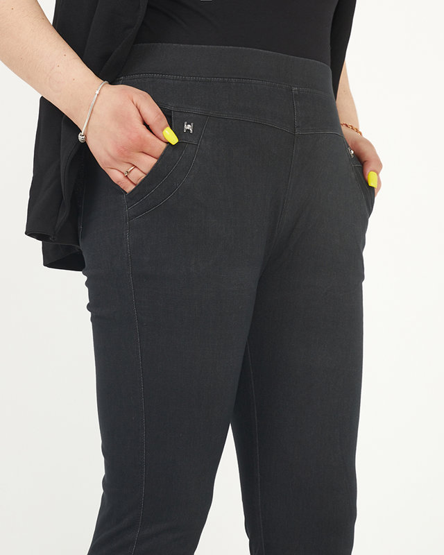 Schwarze Damen-Treggings in PLUS SIZE - Bekleidung