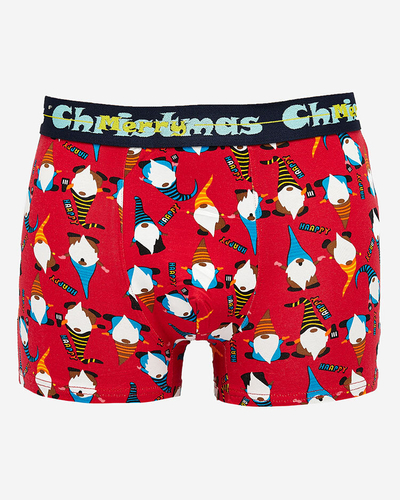 Royalfashion Rote Herren-Weihnachts-Boxershorts