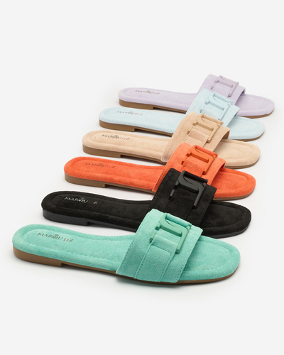 Royalfashion Lila Damen Flip-Flops mit Schnalle Rydr