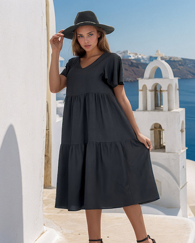 Royalfashion Schlichtes Midikleid für Damen