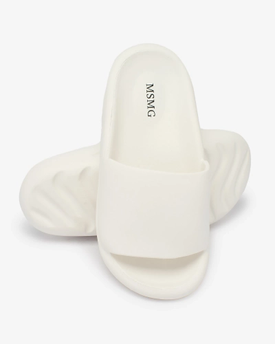 Royalfashion White Moralno Damen-Flip-Flops