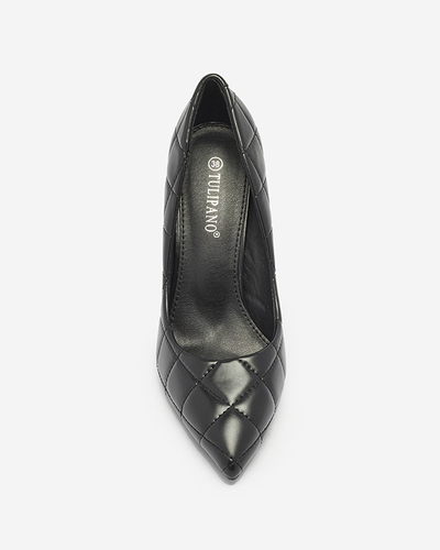 Gesteppte Damenpumps in schwarzer Farbe Duclisa- Footwear