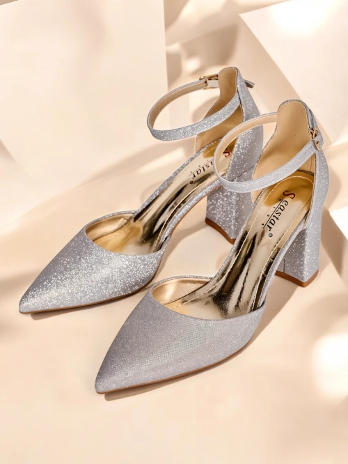 Royalfashion Жіночі блискучі туфлі на підборі Noratt