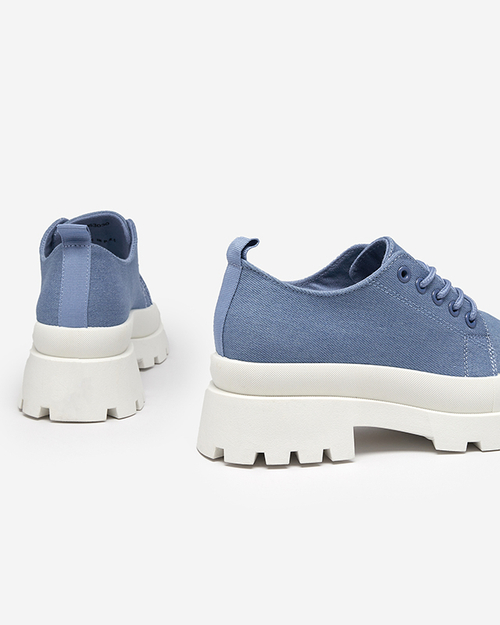 Сині жіночі туфлі на шнурівці Rozia - Взуття