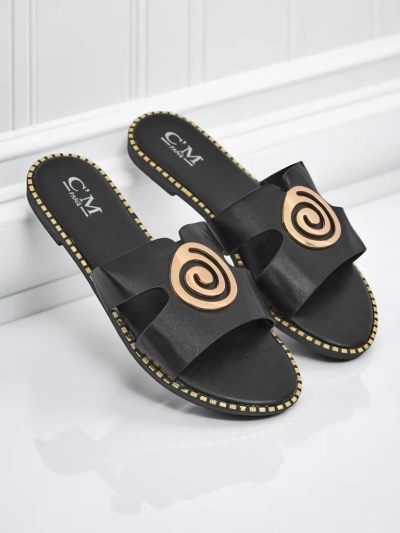 Royalfashion Damen-Pantoletten mit flacher Sohle Glam Bliss