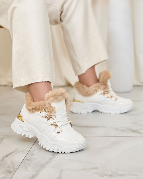 Жіночі утеплені кросівки Royalfashion White Carucca