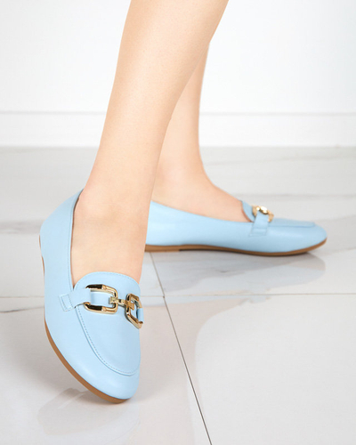 OUTLET Blaue Kesine-Öko-Leder-Loafer für Damen - Schuhe