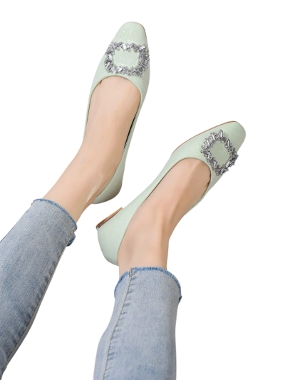 Royalfashion Damen Ballerinas mit Glitzer Ofenale