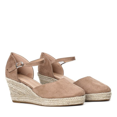 Світло-коричневі еспадрилі на клинах Chia - Взуття 1