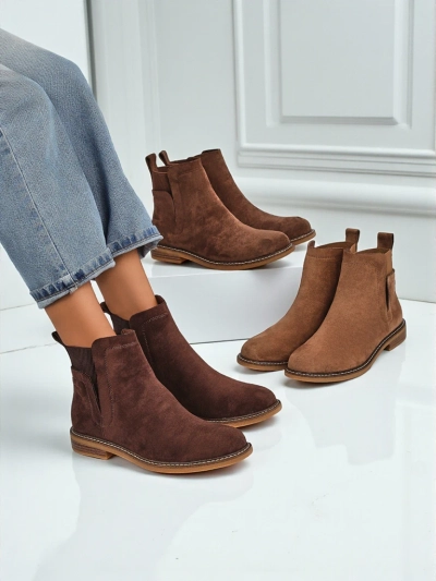 Damen Stiefeletten im Chelsea-Stil aus Öko-Wildleder Veysi