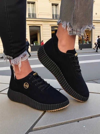 Royalfashion Damen perforierte Sport Sneakers Tobin