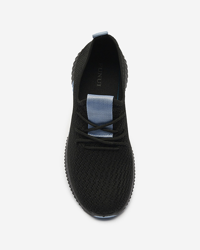 Schwarze Damen-Sportschuhe mit blauen Einsätzen Keteti - Schuhe