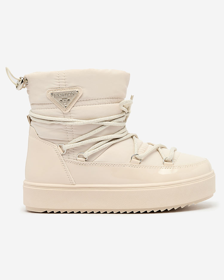 Royalfashion Beige Galebda Damen Schlupf-Schneestiefel