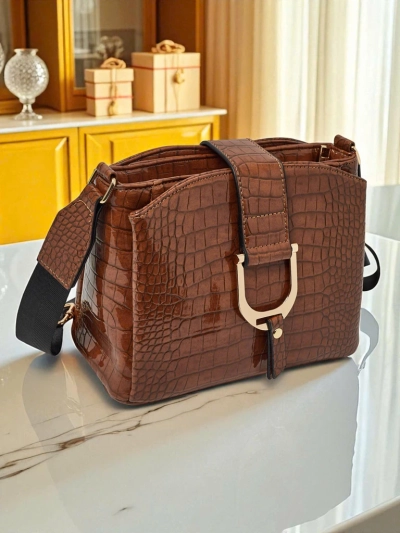 Lackierte kleine Damenhandtasche aus Öko-Leder Gilded Night