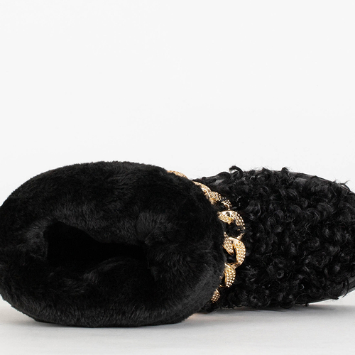 Чорні жіночі чоботи з оздобленням Porto