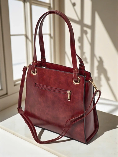 Damen Shopper Handtasche aus Öko-Leder Silent Raven