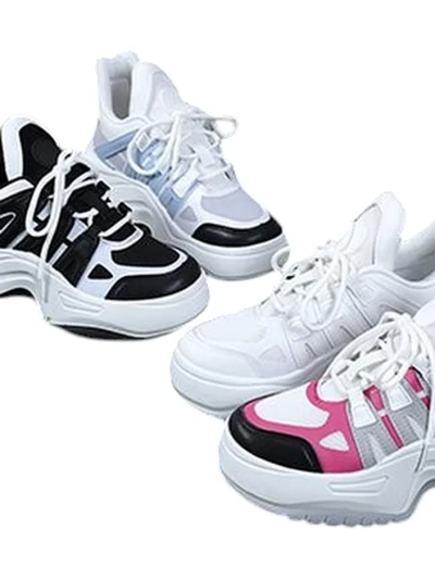 Royalfashion Damen sportliche Sneakers auf dickerer Sohle Loness