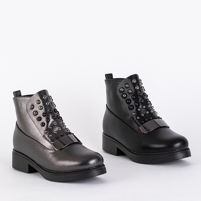 Hübsche schwarze Mädchenstiefel mit Idiloso-Jets - Schuhe