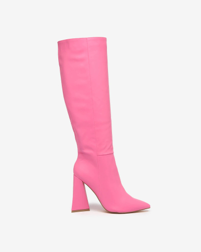 Royalfashion Fuchsia Damenstiefel mit dreifachem Absatz Lebrabi