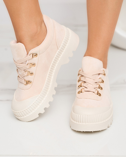 Бежеве жіноче спортивне взуття як кросівки Ohos - Взуття