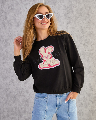 Royalfashion Damen Sweatshirt aus Baumwolle mit dünnem Druck