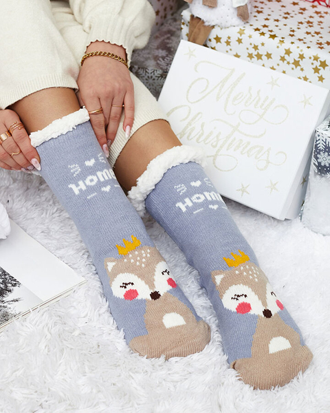 Royalfashion Damen Wintersocken mit Weihnachtsmuster