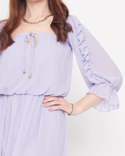 Lila spanisches Maxikleid für Damen - Kleidung