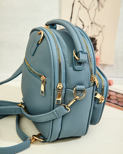 Royalfashion Kleiner Damenrucksack aus Ökoleder mit Teddybär