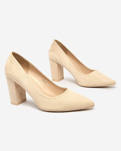 Royalfashion Damen Öko-Wildleder Zehenstegpumps Duttoso