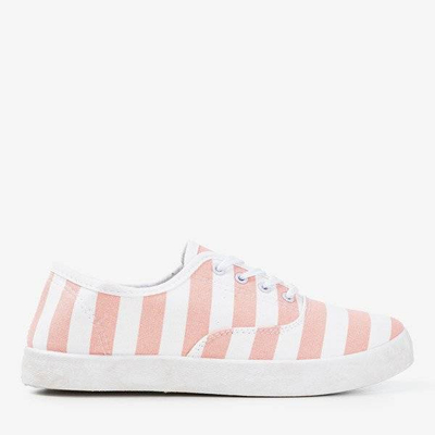Rosa gestreifte Damenschuhe Anchor - Footwear 1