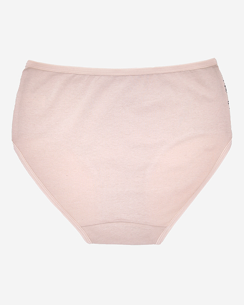 Бежеві жіночі трусики з принтом PLUS SIZE